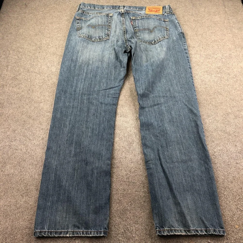 Levis 559 Jeans Mens 36x32 Blue Medium Wash Relaxed Straight Denim Pants Casual
